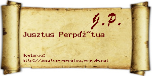 Jusztus Perpétua névjegykártya
